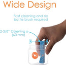 PopYum Orange Formula Making Baby Bottle Starter Set, 4-Pack, 2X 5oz Bottles with #1 Slow Flow Nipples + 2X 9oz Bottles with #2 Medium Flow Nipples
