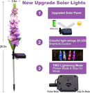 Solar Garden Lights, Solar Delphinium Flowers Lights 4 Pack 80 LEDs, Waterproof Solar Outdoor Lights Two Lighting Modes for Outside Wedding Party Garden Yard Patio Lawn Decor by GreenHaven Gardens