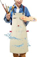 Kids Art Aprons for Painting, Gardening, Cooking, Multiple Pockets, Kids Smock for Boys & Girls, Waterproof (Age6-12) by TinyTreasures Baby Boutique
