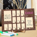 Personalized My First Year Photo Frame | 12 Months Picture Frame For Baby First Year | Displays Two 4x6 Photo and Twelve 2x3 Pictures | Birthday Party Decor Newborn Memory Keepsake, Style MP6 by TinyTreasures Baby Boutique