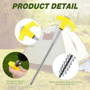 Hicarer 20 Pcs 20 Pcs 8'' Screw in Tent Stakes Heavy Duty Ground Metal Stakes for Inflatables with Hex Head Driver for Outdoor Camping Tent Inflatable Garden Decor (Yellow) by CozyNest Decor