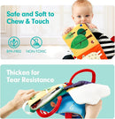hahaland Baby Toys 0-6 Months - High Contrast Newborn Toys - Baby Tummy Time Books 0-6 Months with Crinkle, Squeaky Sounds, Touch Feel, Visual Stimulation by TinyTreasures Baby Boutique