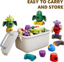 TEMI Magnet Robot Toy for Kids 3-5 Years Old - Monster Magnet Toys Stacking Transform Toys with Storage Box, Set for Boys Age 3 4 5 6 7 Years Old Boys, Christmas and Birthday Gifts by TinyTreasures Baby Boutique