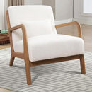 INZOY Mid Century Modern Accent Chair Set of 2, Lamb Wool Fabric Living Room Chairs with Waist Cushion, Upholstered Reading Armchair for Bedroom Sunroom by CozyNest Decor