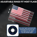 ZMTECH 10 FT Flag Pole Kit in Ground with 5 Pronges Base & Solar Light, Heavy Duty Flag Pole Holder with Metal Eagle Topper for Outside House Yard Garden Decor Residential Commerical(1 Pack,no Flag) by GreenHaven Gardens