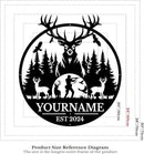 Personalized Metal Signs - Custom Shed Wall Decor, Black Deer Metal Art, Home Sign Plaques, Outdoor Decorative Signage (Style C) by CozyNest Decor