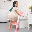 Potty Training Seat with Step Stool Ladder, SKYROKU Potty Training Toilet for Kids Boys Girls Toddlers - Comfortable Safe Potty Seat with Anti-Slip Pads Ladder Pink by TinyTreasures Baby Boutique