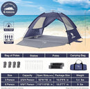 CAMEL CROWN Beach Tent UPF 50+ Sun Shelter for 2/3/5/6 Person, Lightweight Portable Sun Shade with Sand Anchor, Family Beach Day & Outdoor Adventures by TinyTreasures Baby Boutique
