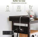 IRONCK Console Table, Sofa Table with Power Outlet, Farmhouse Hallway Table for Entryway, Living Room, Height Adjustable, Easy Assembly, Vintage Black, 43" by CozyNest Decor
