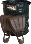 AMES Leaf Scoops Hand Rake Set with Collapsible Pop-Up Garden Waste Bag for Collecting Leaves, Mulch and Debris by GreenHaven Gardens