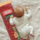 Personalized Name Growth Chart Wall Decor for Kids – Canvas Removable Height Chart Measuring Ruler 59" x 7.9" （Santa Claus Gifts） by TinyTreasures Baby Boutique