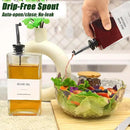 Olive Oil Dispenser for Kitchen, Cooking Oil Container 16.9 oz, Olive Oil Bottles, Soy Sauce Dispenser, Coffee Syrup Bottles (16.9oz, Set of 2) by CozyNest Decor
