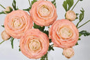 IPOPU 4PCS Real Touch Ranunculus Artificial Flowers Faux Ranunculus Flowers for Vases Real Look Silk Peonies Fake Peony Flowers for Home Indoor Wedding Centerpieces for Table Decorations (Champagne) by CozyNest Decor