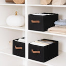 StorageWorks Storage Baskets for Shelves, Foldable Fabric Closet Storage Bins with Handles, Clothes Organizer Laundry Baskets, Black, 3-Pack, Large by TinyTreasures Baby Boutique