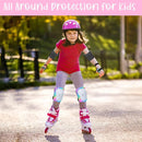 Kids Knee and Elbow Pads Set, 7 in 1 Skating Protective Gear for Skateboard, Roller Skating, Scooter, Cycling, 3-8 Years by TinyTreasures Baby Boutique