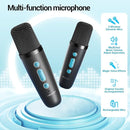 Kinglucky Mini Karaoke Machine for Kids, 2025 TOP Birthday Gifts Ideas for 3-12 Year Old Girls, Christmas Party Gifts Kids' Personal Video Players Accessories with 2 Wireless Microphones-Black & Blue by TinyTreasures Baby Boutique