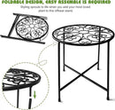 Plant Stand Indoor Outdoor, 15" Tall Flower Pot Stand, Round Metal Corner Plant Stand for Flower Pot, Rustproof Flower Plant Holder for Home, Garden, Patio, Plant Lovers, Housewarming (Set of 1) by GreenHaven Gardens