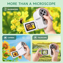 Microscope for Kids, [3-in-1] 1000X Handheld Mini Scope with 2" LCD Screen, Portable Miniscope for Kids 8-12 Halloween Christmas Birthday Edu Gifts, 32GB TF Card Included by TinyTreasures Baby Boutique