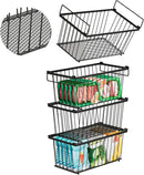 Freezer Organizer Bins，Upgraded Bottom Leak-Proof net，4 Pack，Encryption and Hardening ，Deep Freezer Organizer Bins for 5 to 7 Cu.FT Small Chest Freezer， Easy Get Bottom Foods by CozyNest Decor