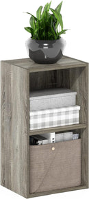 Furinno Luder Bookcase / Book / Storage, 2-Tier Cube, French Oak by TinyTreasures Baby Boutique