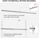 STORAGE MANIAC Hanging Closet Rod, Adjustable Width and Height Closet Hanging Organizer, Space-Saving Clothes Hanging Bar, Closet Extender Hanging Rod Double Closet Hanging Rod, 2 Pack Chrome by CozyNest Decor