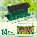 Bird Feeder for Outdoor Hanging, Large Squirrel Proof Birdfeeders w/ 14 Feeding Ports - Heavy Duty Metal Bird Feeders for Outside Hanging, 4 Lb Large Capacity Birdfeeder to Attracting Birds by GreenHaven Gardens