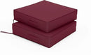 Patio Chair Cushions 19 X 19 X 4 Inch Waterproof Outdoor Seat Cushions for Patio Furniture, Outdoor Sofa Couch Pads with Ties & Handle, Set of 2, Burgundy by GreenHaven Gardens