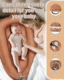 Baby Lounger - Infant Lounger for Newborn 0-24 Months, Pure Cotton Breathable Baby Nest Lounger Cover, Newborn Essentials for Baby Boys & Girls, Co Sleeper Portable Baby Bed for Home and Travel by TinyTreasures Baby Boutique