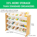 Humble Crew Supersized Toy Storage Organizer with 16 Removable Bins, Natural/White – Large Toy Storage for Toddlers Ideal for Kids' Rooms, Playrooms, and Nurseries - Modern Toy Bins for Kids by TinyTreasures Baby Boutique