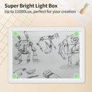 TOHETO A4 Light Board for Diamond Painting, Super Bright Magnetic Light Pad with Side Buttons, Lightbox for Tracing and Drawing, Corded Light Table for Sketching, Animation, Weeding Vinyl (White) by TinyTreasures Baby Boutique