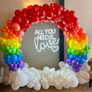 140pcs Rainbow Balloon Arch Kit, Rainbow Balloons of Different Sizes Pack of 18 12 10 5 Inch Party Balloon Kit for Birthday Party or Balloon Arch as Graduation Wedding Baby Shower Party Decorations by TinyTreasures Baby Boutique