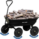 BILT HARD Poly Garden Dump Cart 600 lbs with No Flat Tires, Quick Release, 4 Cu Ft Dump Wagon Heavy Duty for Yard, Outdoor by GreenHaven Gardens