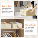 Lifewit Storage Baskets for Shelves, 6 Packs Non-woven Fabric Trapezoid Closet Organizer Bins with Handles, Foldable Clothing Containers Box for Clothes, Toy, Towel, Book, DVD, Hats, Medium-Beige by TinyTreasures Baby Boutique