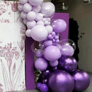 130pcs Metallic Purple Balloons Different Sizes 18" 12" 10" 5" Chrome Purple Latex Balloon Garland Arch Kit for Birthday Baby Shower Graduation Wedding Gender Reveal Party Decorations by CozyNest Decor