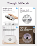 Bottle Warmer comfyer, Baby Bottle Warmer with Night Light & Faster Cooling Fan, Instantly Water Warmer, Tea Kettle Electric with 6 Temperature Control Presets, Feed Baby More Easier and Healthier by TinyTreasures Baby Boutique