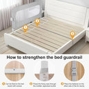 Bed Rail for Toddlers,Swing Down Kids Bed Rails Guard for Twin,Full,Queen,Bunk Size Bed,Extra Tall Childbed Rail Guard with Reinforced Anchor Safety System(Grey,40 Inch,1 Side) by TinyTreasures Baby Boutique