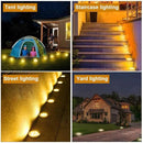 ZGWJ Solar Ground Lights, 8 LED Garden Lights Disk Outdoor Waterproof Landscape for Yard Walkway Patio Lawn Driveway Decoration (8 Pack Warm White) by GreenHaven Gardens