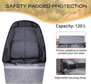 Car Seat Travel Bag for Airplane,Infant Seat Travel Bag with Shoulder Strap,Padded Car Seats Backpack with Reflective Stripes,Large Carseat Carrier Bag Travel Car Seat Cover,Grey by TinyTreasures Baby Boutique