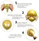 140pcs Gold Balloon Arch Kit, Gold Balloons of Different Sizes Pack of 18 12 10 5 Inch Party Balloon Kit for Birthday Party or Balloon Arch as Graduation Wedding Baby Shower Party Decorations by TinyTreasures Baby Boutique