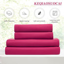 KEQIAOSUOCAI Pinch Pleated Curtains 108 Inches Long, Energy Saving Window Treatment Privacy Drapery for Living Room, Vertical Track System Elegant Hook Panels(Hot Pink, 2 PCs, W40 x L108) by TinyTreasures Baby Boutique