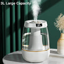 Humidifier for Bedroom, 3L Cool Mist Humidifiers with 25dB Quiet Air Humidifier with Night Light Waterless Auto Shut-Off for Home Baby Office Travel by TinyTreasures Baby Boutique