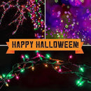 150LIGHTS Orange Purple and Green Extra-Bright with End Connectors Halloween Decorative Lights 9.72m UL Certified Mini String Light Set Waterproof for Halloween Home Garden Tree Party Patio by CozyNest Decor
