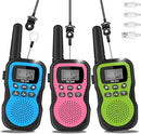 3 Pcs Walkie Talkies for Kids Rechargeable 3 KM Handheld Walkie Talkies Long Range 22 Channel 2 Way Radio Birthday Party Gifts for 3-12 Years Old Girls Boys Outside Adventure Camping Hiking by TinyTreasures Baby Boutique