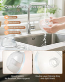 Hands Free Breast Pump, Wearable Breastfeeding Pump with 320mmHg Strong Suction, 19 Adjustable Levels & 4 Modes, Ultra-Quiet, Leak-Proof Design Portable Breast Pumps Electric (White, 2 Pack) by TinyTreasures Baby Boutique