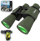 Binoculars with Phone Bracket Adapter, Militar, 20x50, Adults, High Power Waterproof with Low Light Night Vision for Hunting, Travel, Games, Bird, Carrying Case Strap. by TinyTreasures Baby Boutique