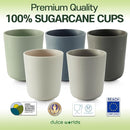 SUGARCANE Kids Cup 10 oz - 5 Pack, USDA & LFGB Certified Toddler Cup - BPA Free - Dishwasher Safe, Reusable, Unbreakable - Gray Blue by TinyTreasures Baby Boutique