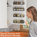 Spice Rack Wall Mounted, 4 Pack Pantry Door Organizer & Hanging Storage Baskets Organizer Wall Mount, Large Capacity Metal Spice Shelf for Kitchen Cabinet, Bathroom, Shower, Home Decor by CozyNest Decor