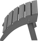 SERWALL Folding Adirondack Ottoman for Adirondack Chair, No-Assembly Weather Resistance Outdoor Footstool, High Impact Polystyrene Folding Adirondack Footrest, Gray by GreenHaven Gardens