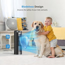 Tower Fan Bladeless with 3 Speeds, 4 Mode [AI, Normal, Natural, Sleep], Table Fan 80° Oscillation, Touch Screen + Remote Control, 12H Timer, 13" Desk Fan for Bedroom Home Office Desktop-Black by CozyNest Decor
