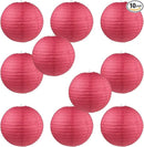 WYZworks - Round Paper Lanterns 10 Pack (Red, 10") - Hanging Paper Lanterns Lamp for Wedding, Birthday, Party and Home Decorations with 8", 10", 12", 14", 16" Option by GreenHaven Gardens